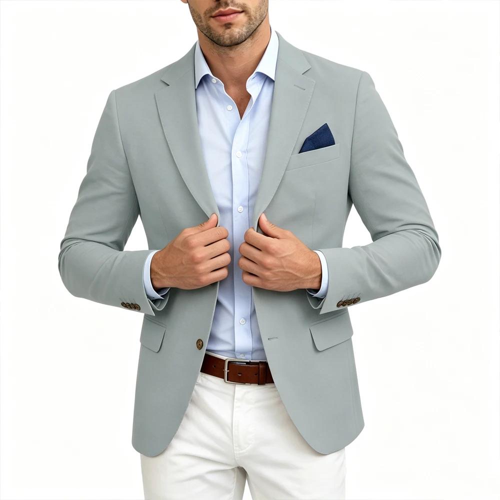 Blazer en mélange de lin pour homme