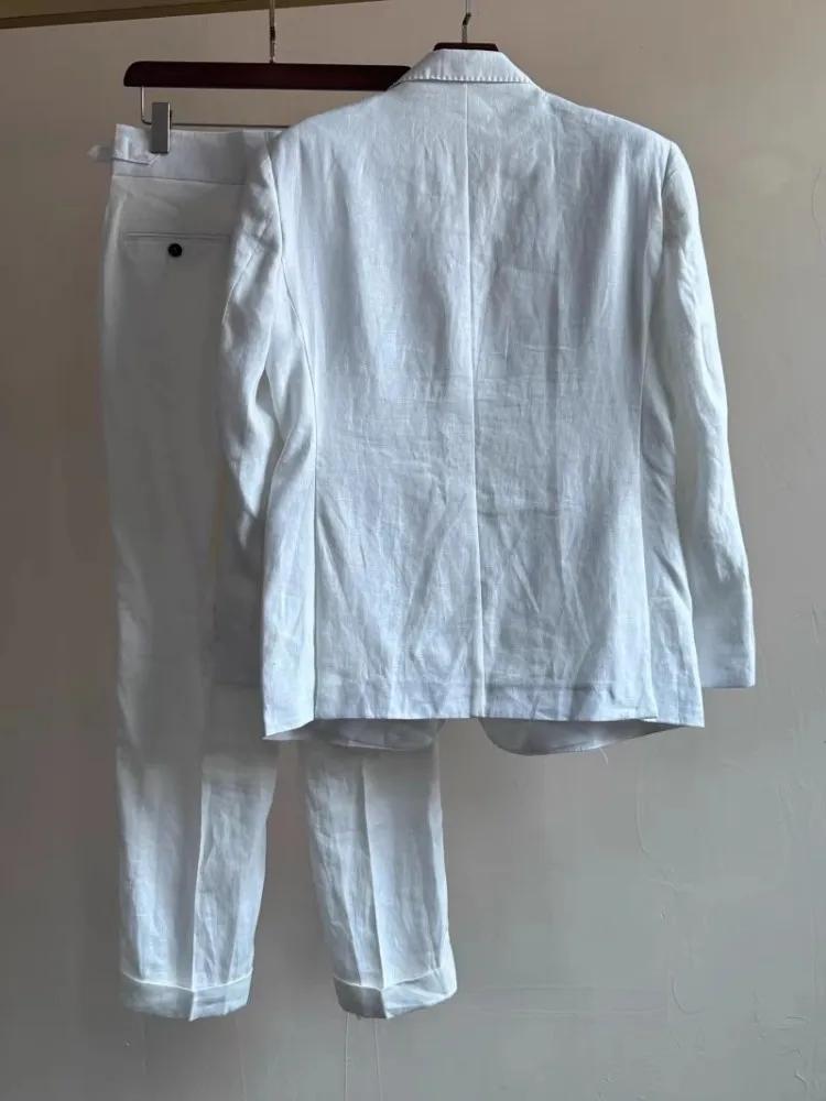 Costume blazer en lin fin pour hommes
