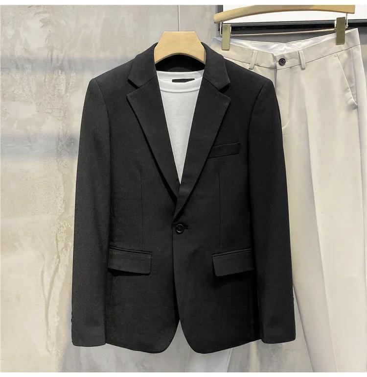 Veste de costume décontractée tombante pour hommes au printemps et en automne