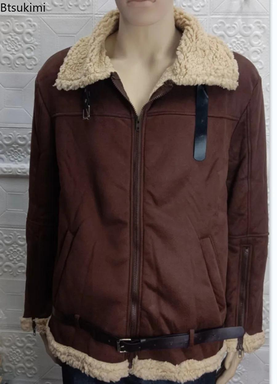 Vestes d'hiver en cuir pour hommes