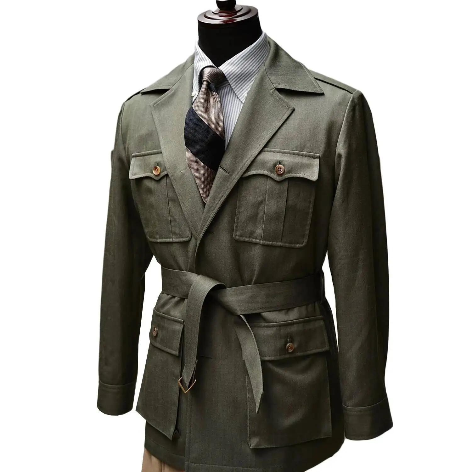 Blazer de costume vert pour homme