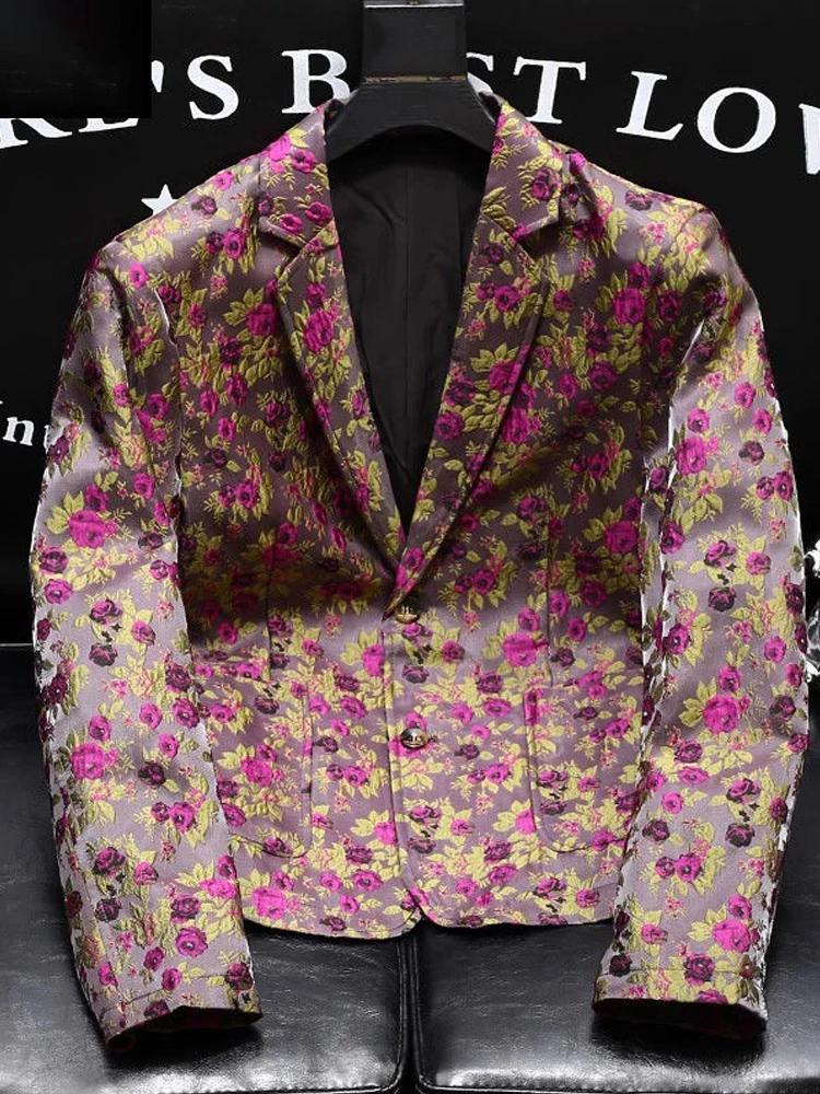 Veste de costume brodée de luxe pour hommes