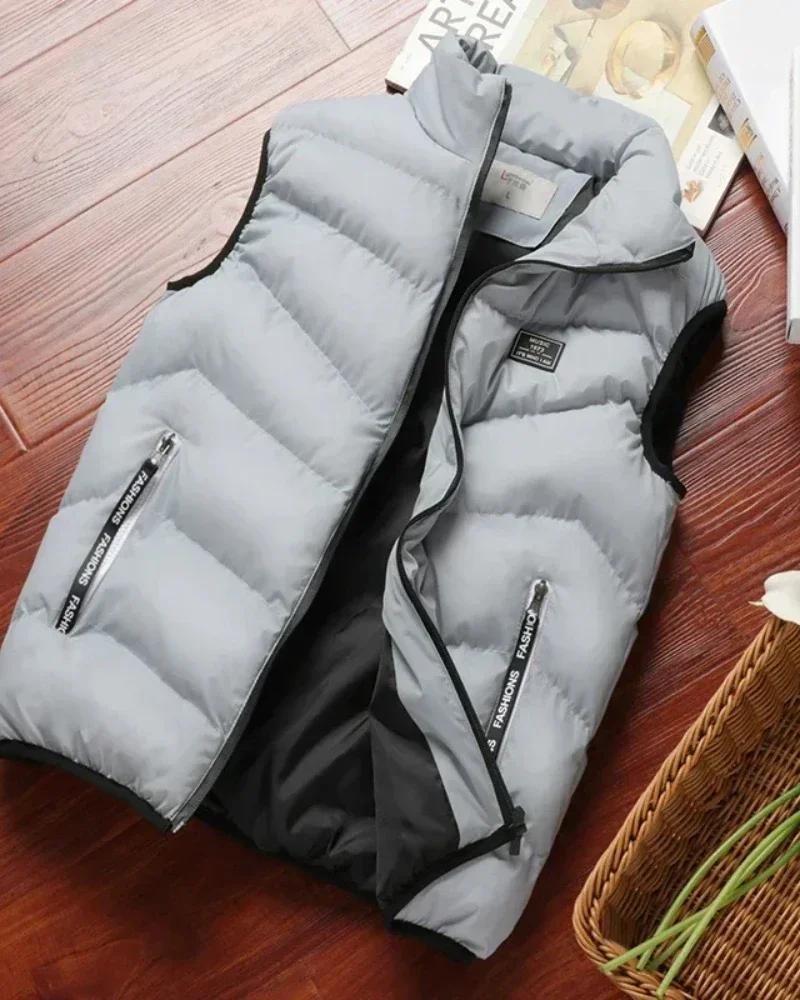 Gilet en duvet monochrome pour hommes