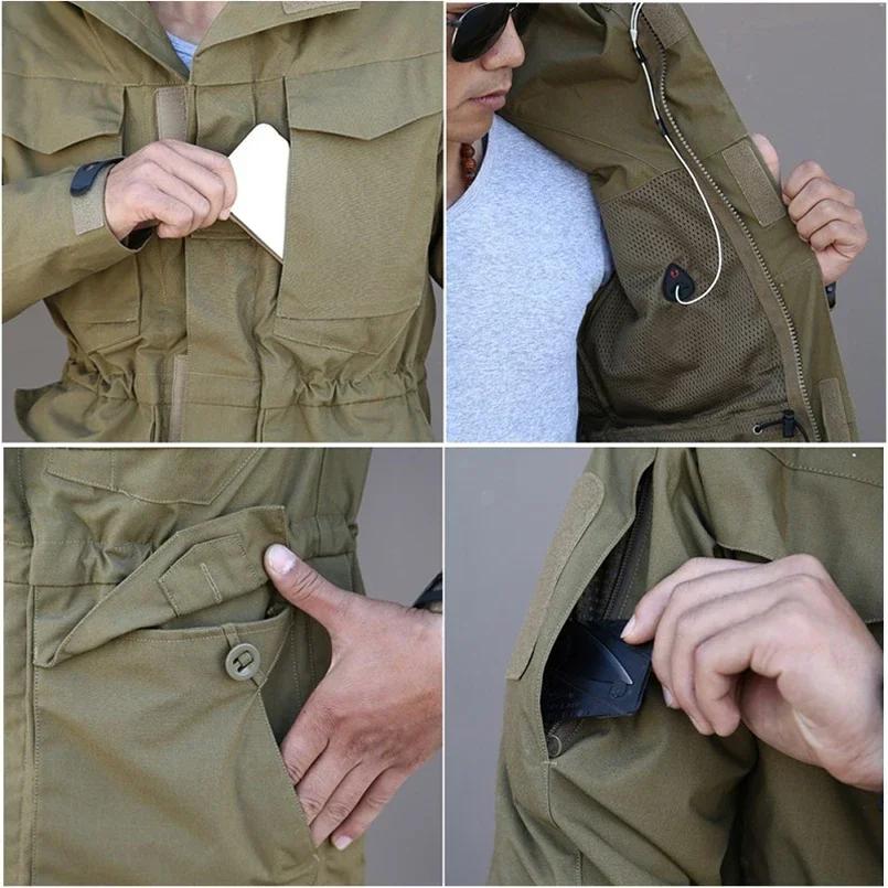 Vestes tactiques hommes veste coupe-vent imperméable mâle manteau à capuche en plein air pêche/Trekking