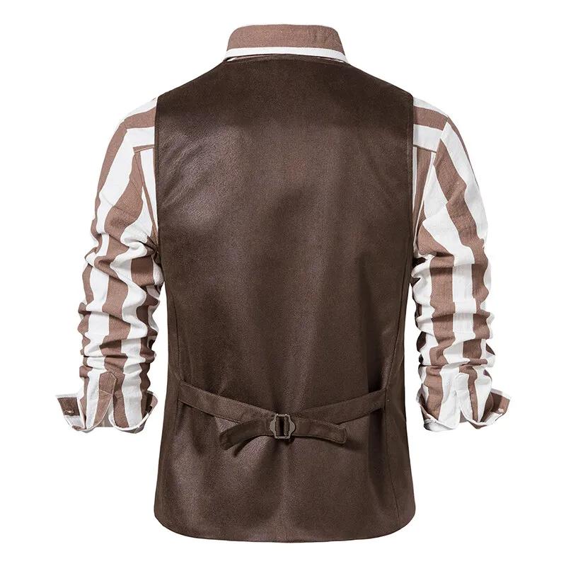 Gilet marron pour hommes