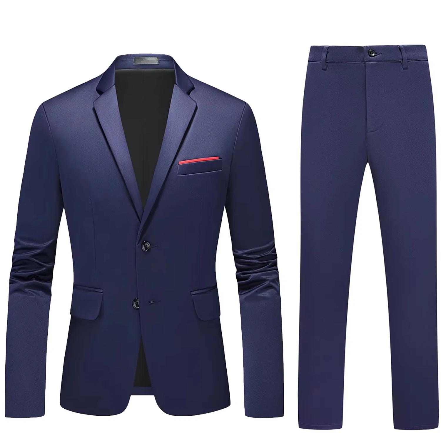 Ensembles de costumes élégants pour hommes - Ensemble de smoking ajusté pour mariages et occasions formelles - Costume de marié pour homme