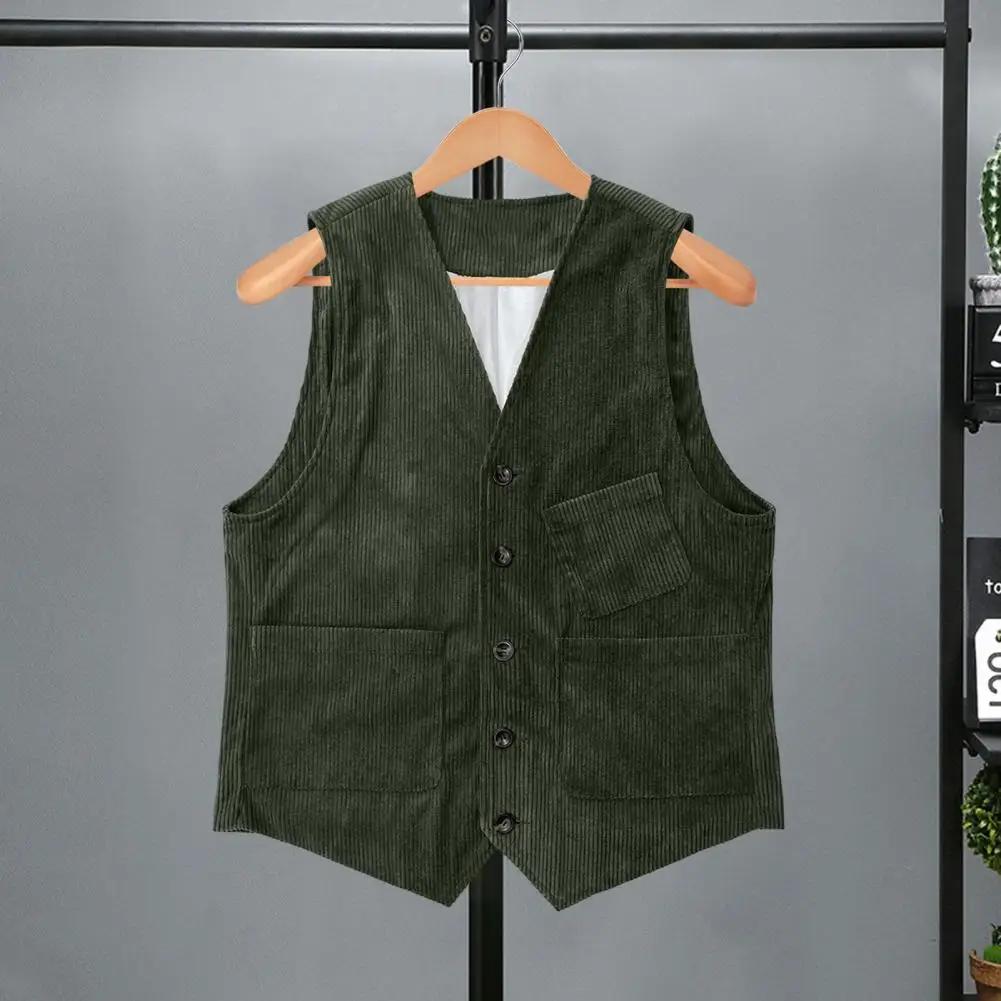 Gilet en velours côtelé pour homme