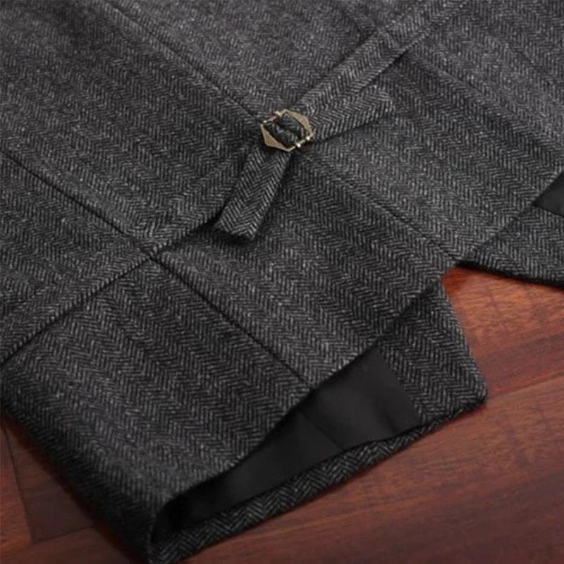Gilet de costume en laine pour hommes