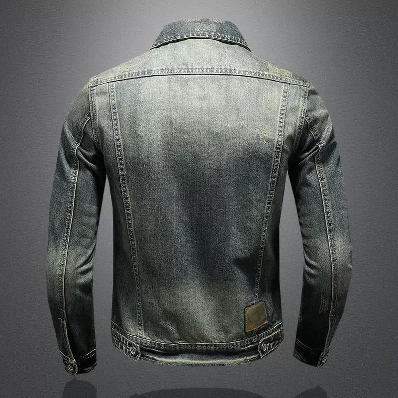 2025 nouvelle veste en jean homme mode Trench Coat tendance