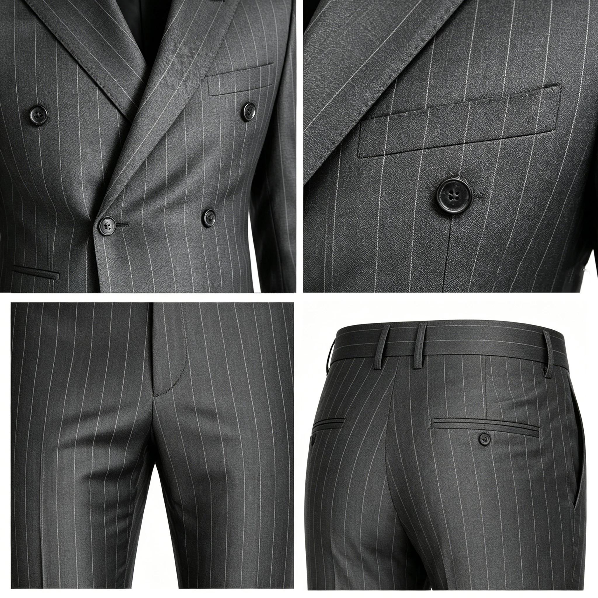 Costumes de créateur rayés pour hommes
