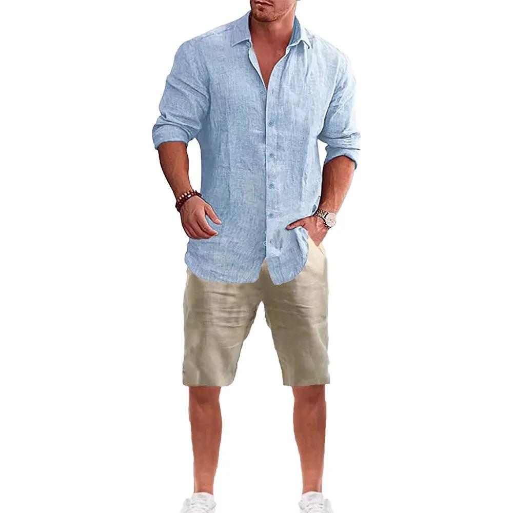 Costume chemise à manches longues pour hommes