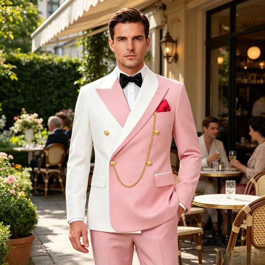 Costume de Mariage Croisé pour Homme