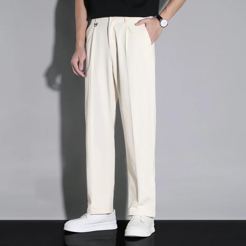 Pantalon de Costume Blanc pour Homme – Style Classique Décontracté