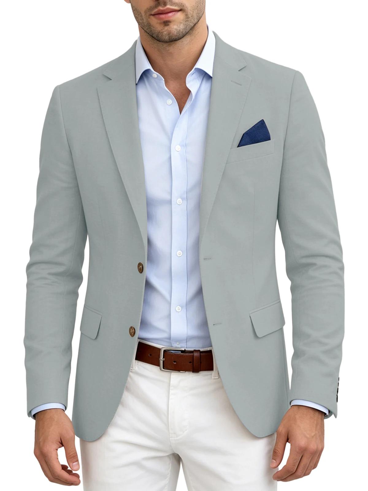 Blazer en mélange de lin pour homme