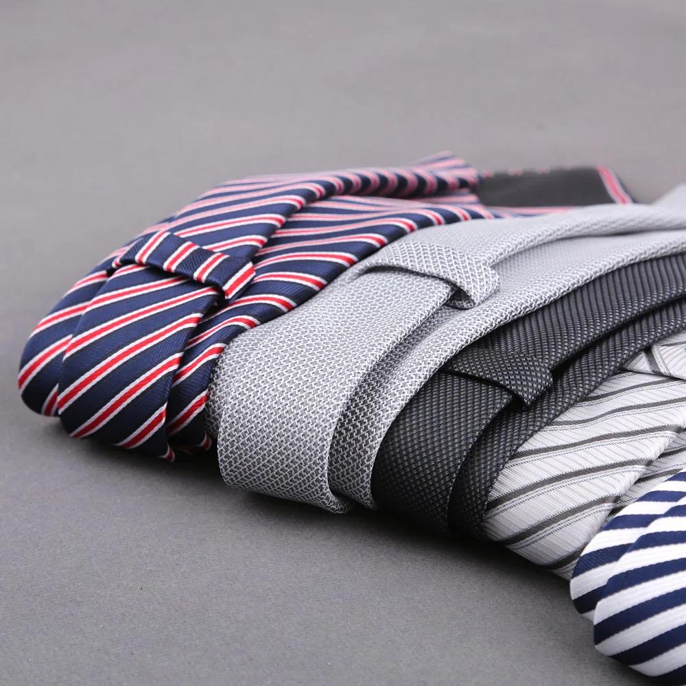 Cravate classique à rayures Jacquard pour hommes