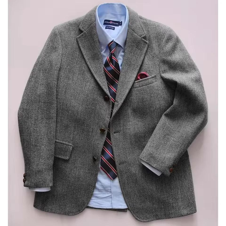 Blazer décontracté à chevrons pour hommes