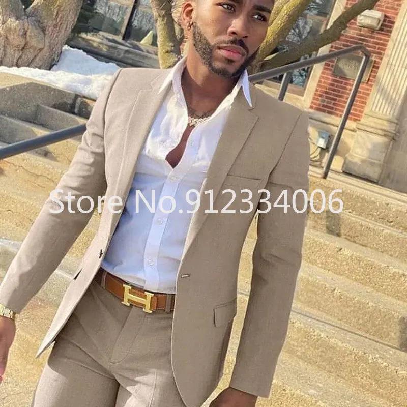 Costume Beige 2 pièces pour hommes