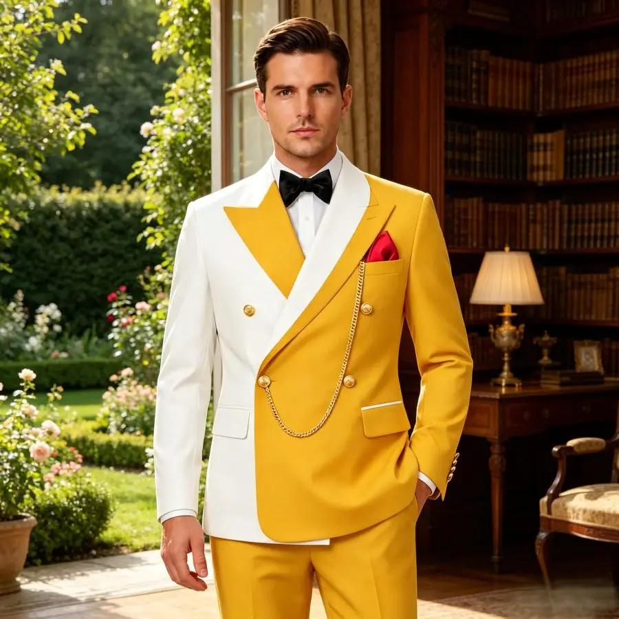 Costume de Mariage Croisé pour Homme