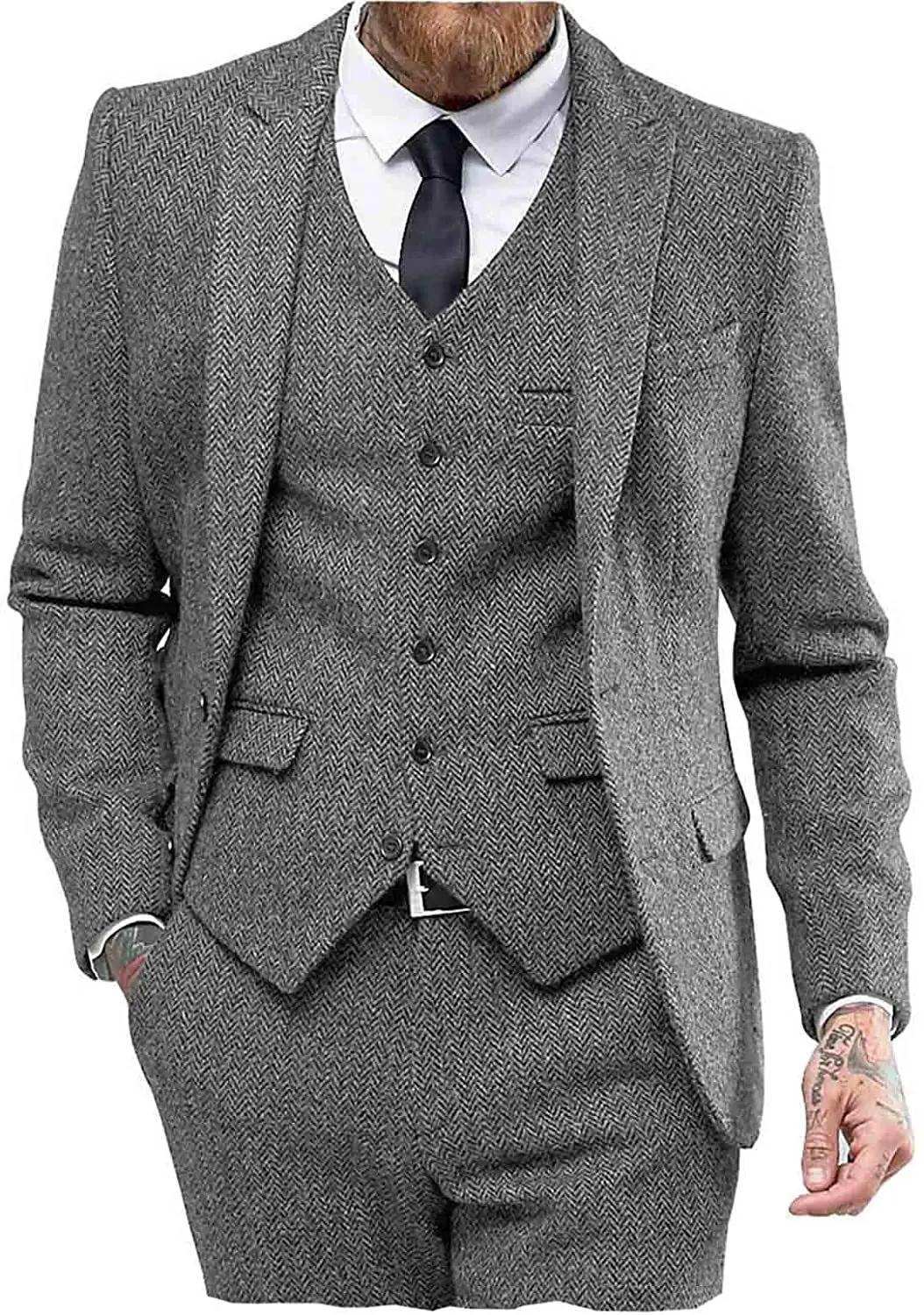Costume rétro à chevrons pour homme