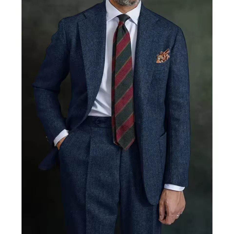 Nouveau costume à chevrons pour hommes