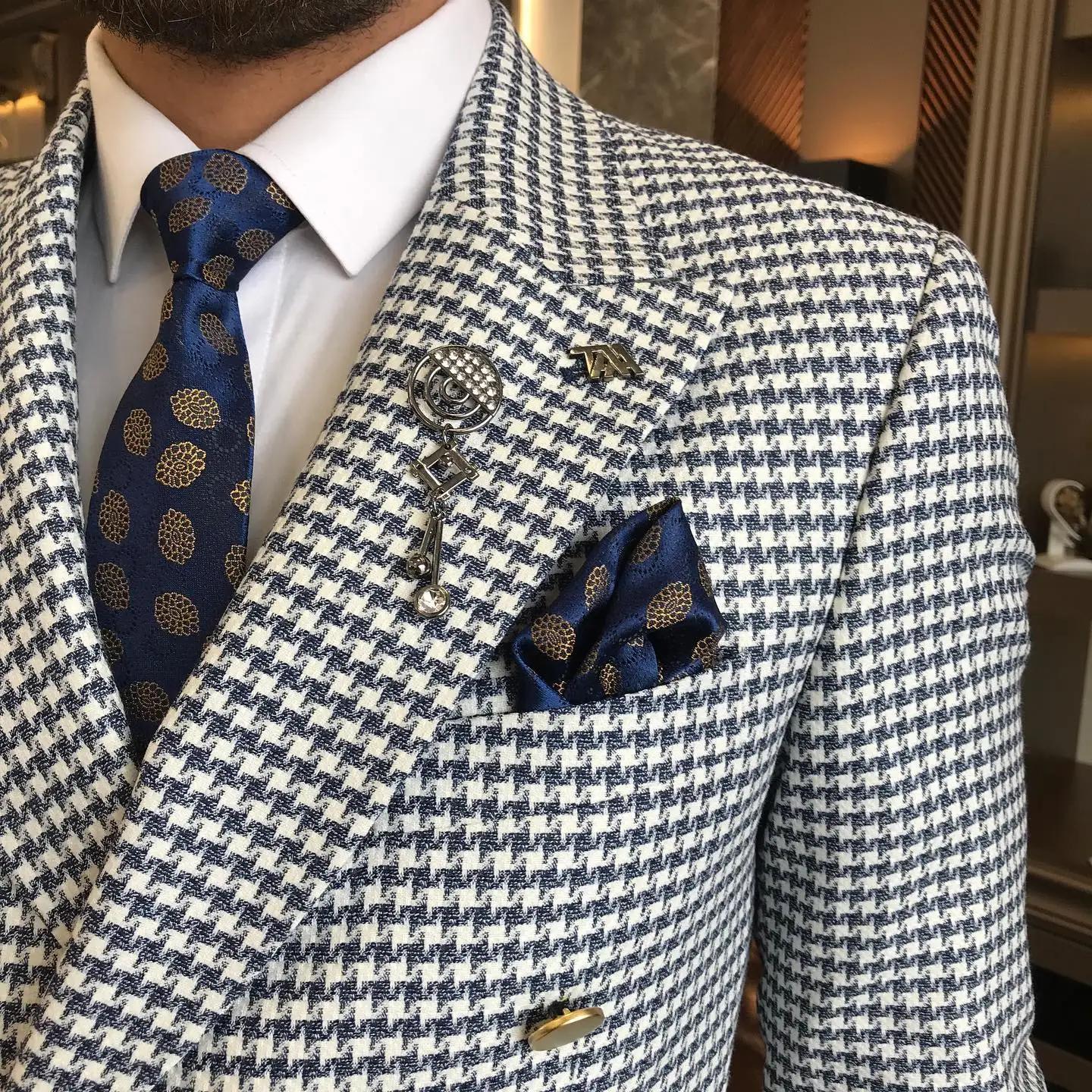Costumes pied-de-poule pour hommes