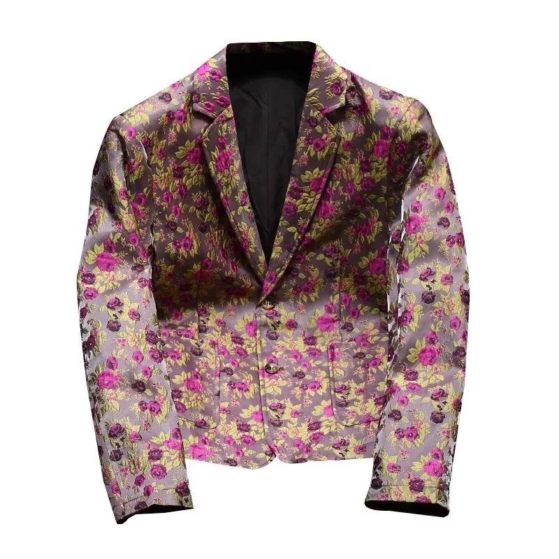 Veste de costume brodée de luxe pour hommes