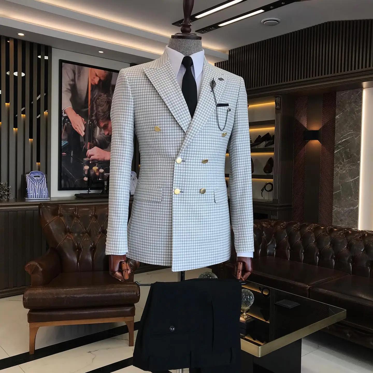 Costumes pied-de-poule pour hommes