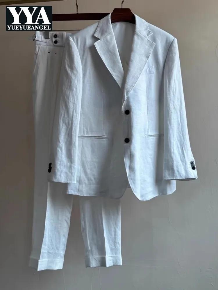 Costume blazer en lin fin pour hommes