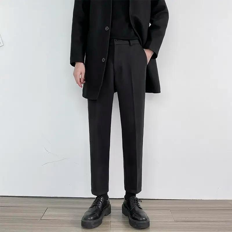 Pantalon kaki coupe cintrée pour hommes marron Tressed homme costumes pantalons pas cher été 2025 nouveau dans la robe