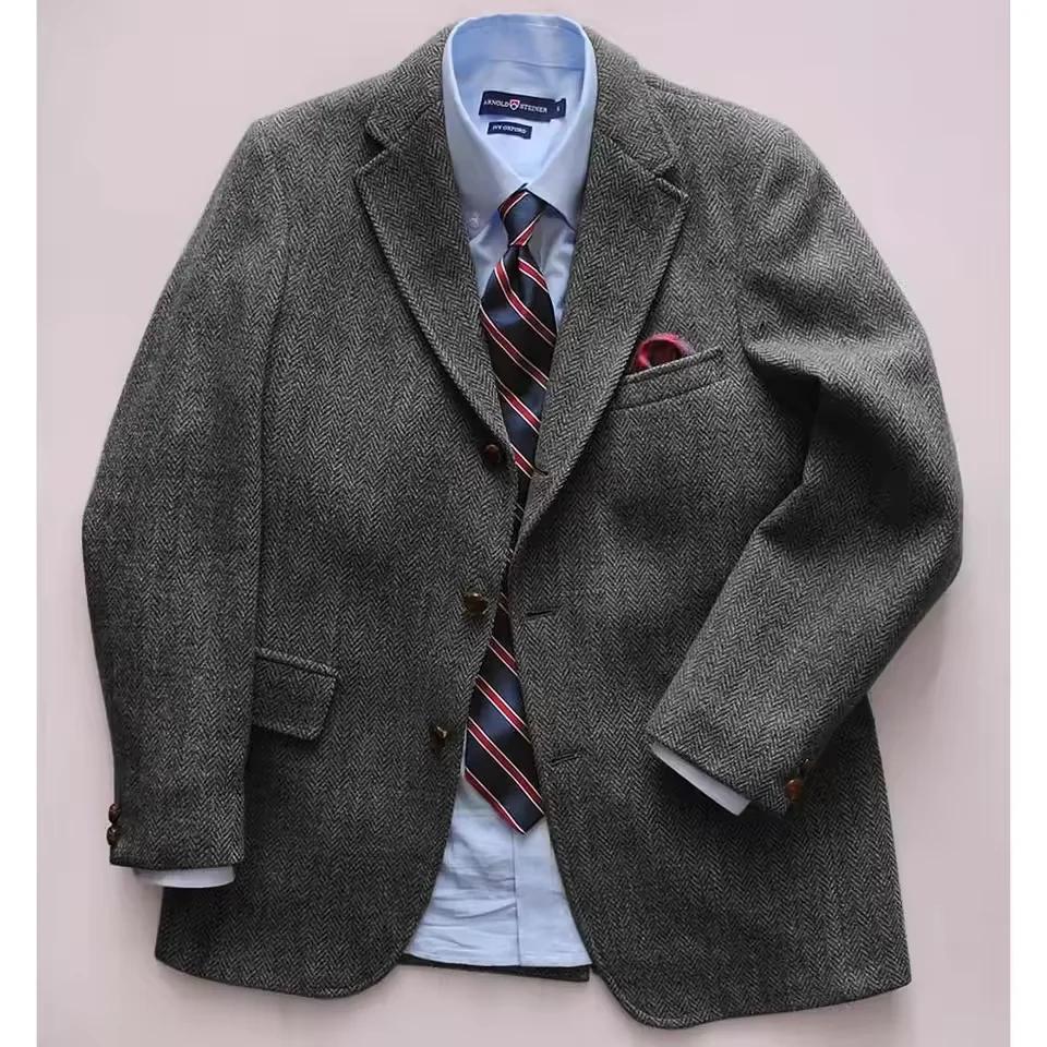 Blazer décontracté à chevrons pour hommes