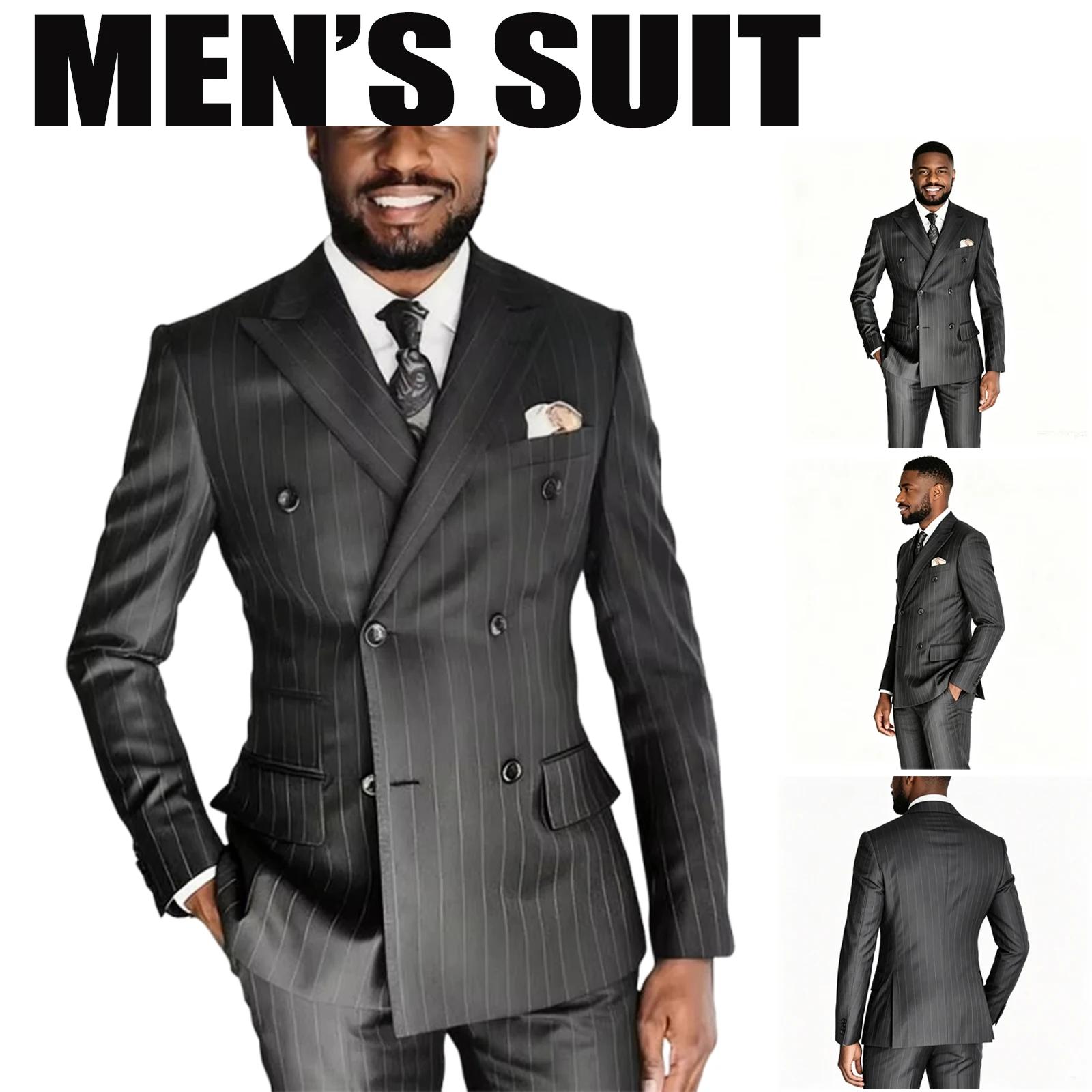 Costumes de créateur rayés pour hommes