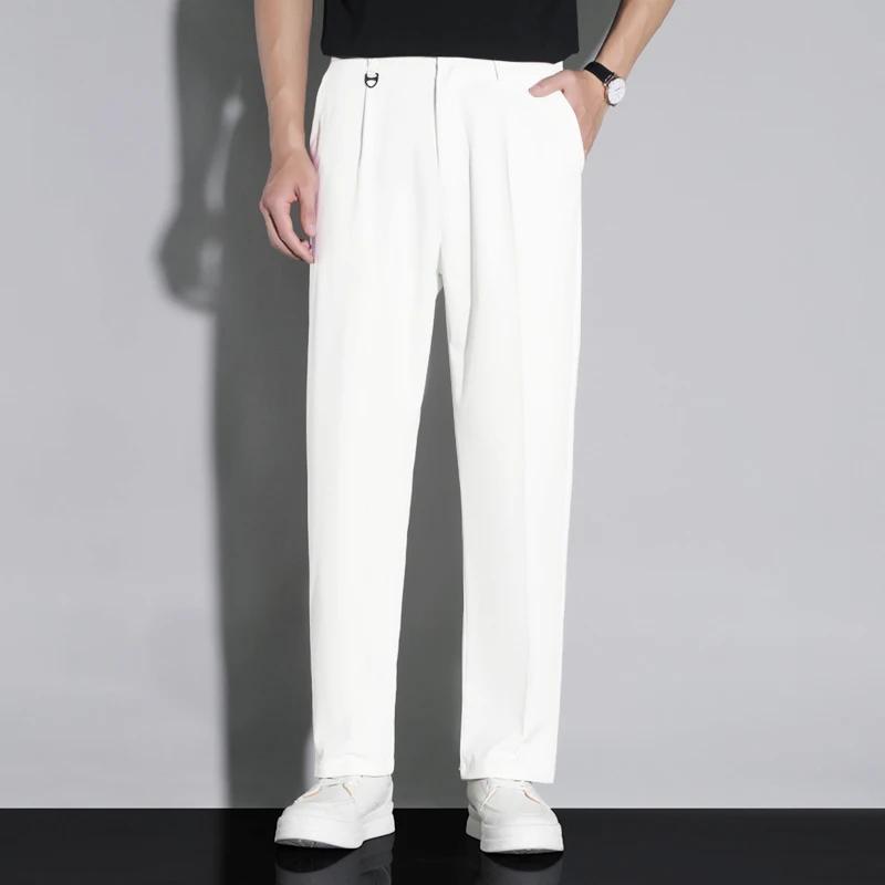 Pantalon de Costume Blanc pour Homme – Style Classique Décontracté