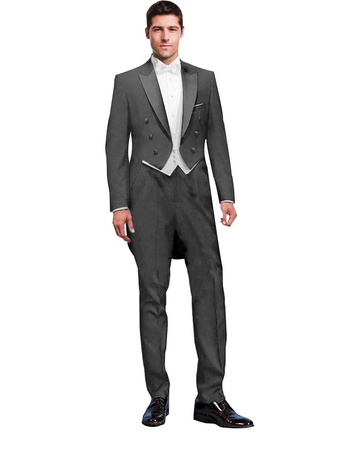 Costume 3 pièces noir pour hommes