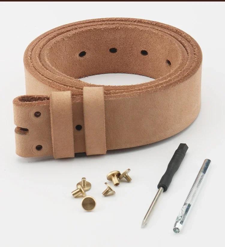 Ceinture en cuir pour hommes fabriquée en véritable peau de vache entière