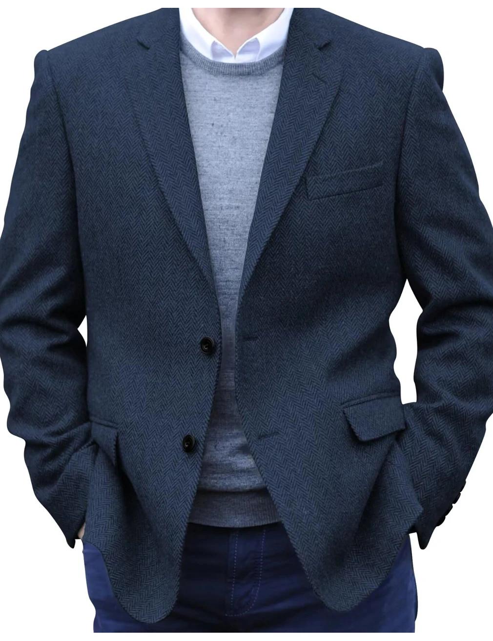 Blazer décontracté à chevrons pour hommes