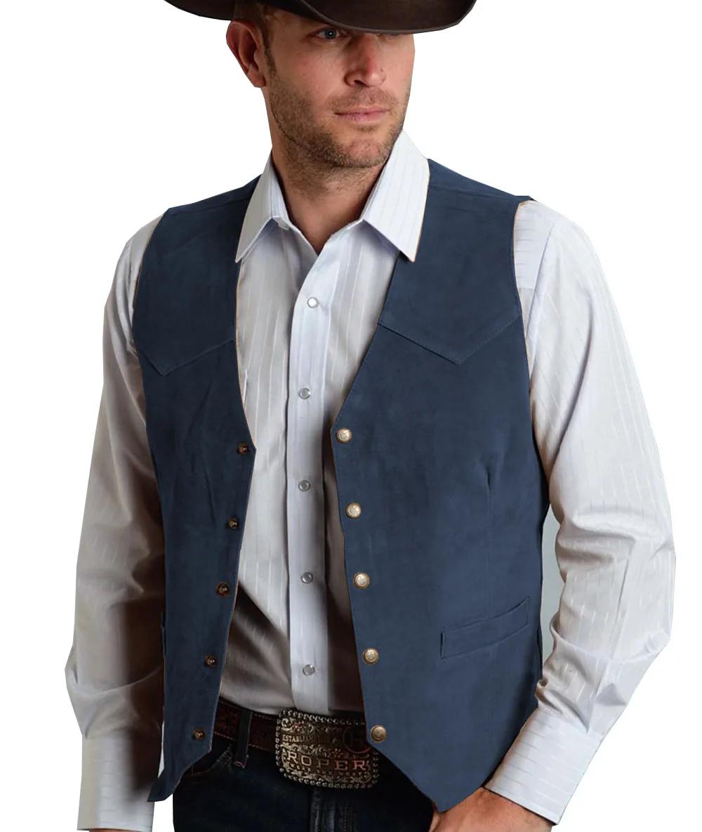 Gilet Homme en Daim Doré – Style Gentleman