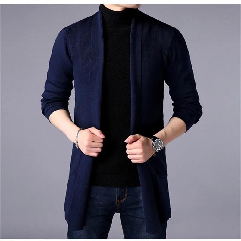 Cardigan long en tricot pour homme 2026