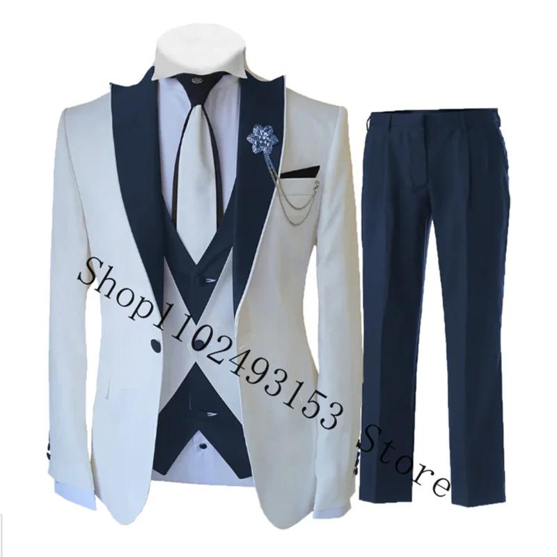Costume 3 Pièces Bleu Royal pour Homme