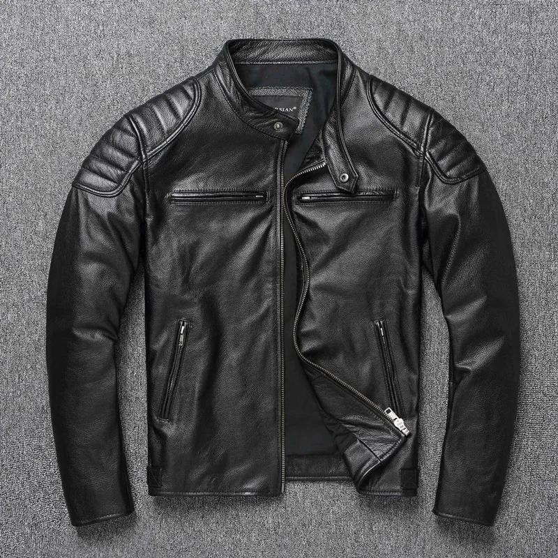 2025 nouvelle veste en cuir hommes