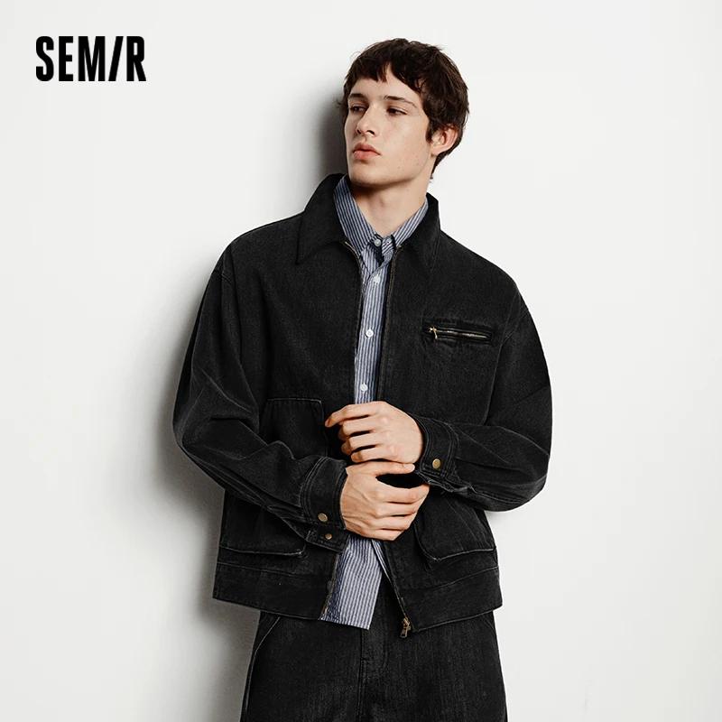 Semir Denim veste hommes Vintage Detroit Style vêtements de travail pur coton décontracté extérieur manteau 2025 automne hiver mode
