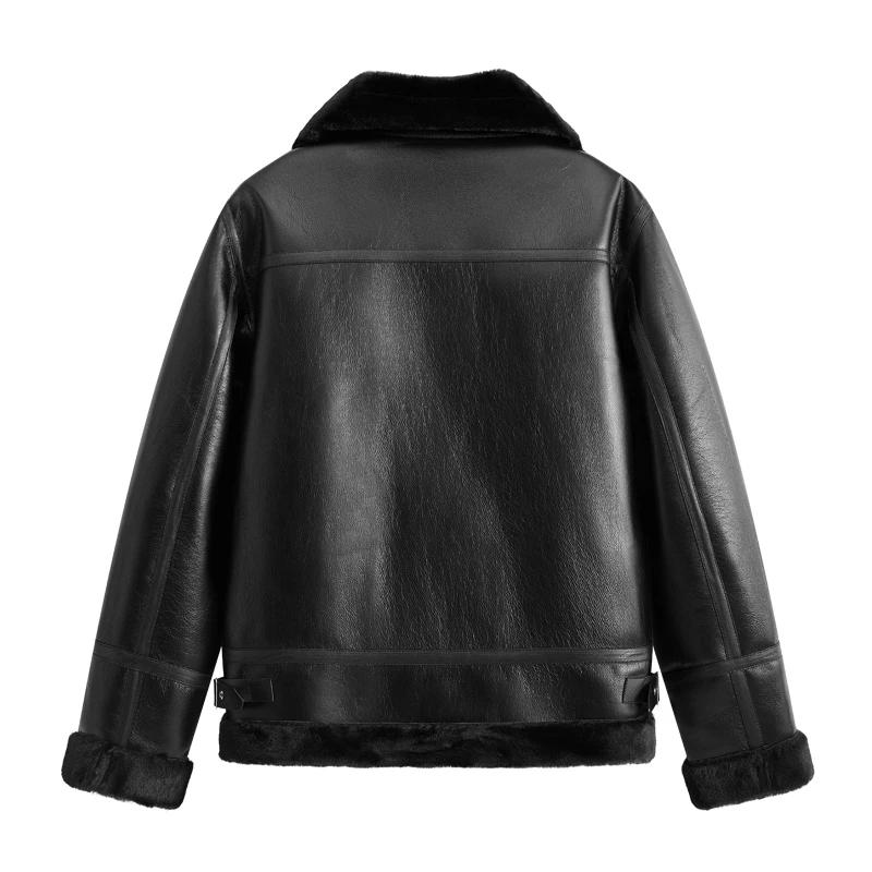 Veste en cuir d'agneau rétro pour hommes