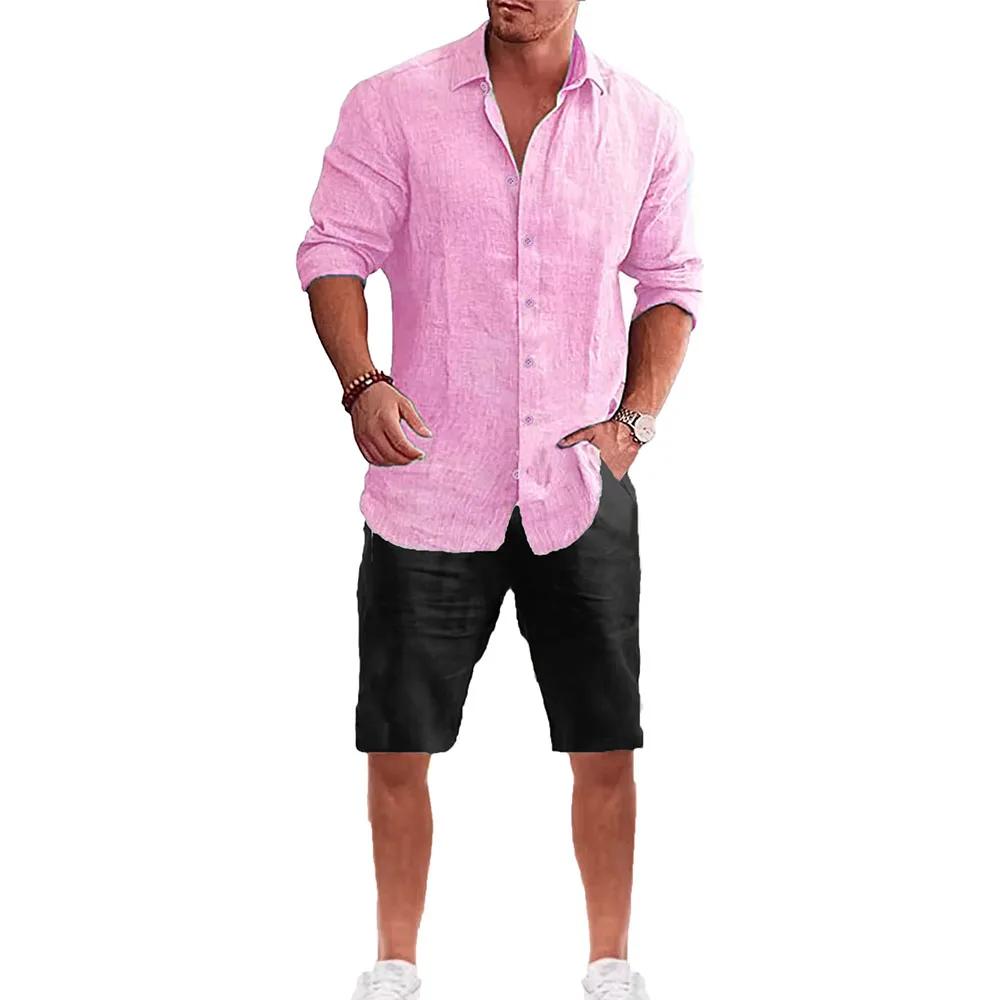 Costume chemise à manches longues pour hommes