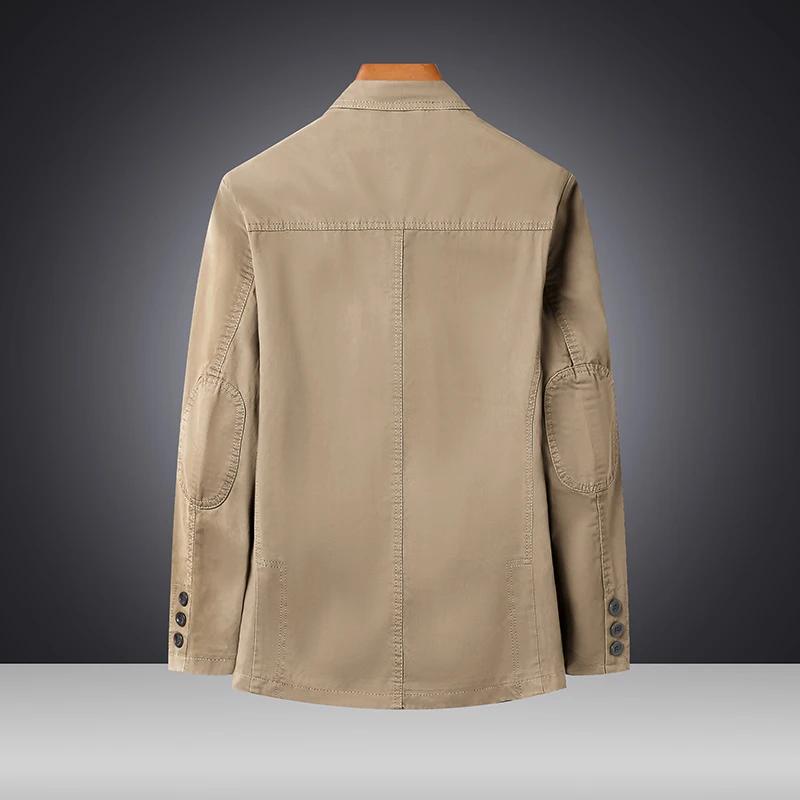 Nouvelle Veste Style 2026 Printemps-Automne – Costume Décontracté pour Homme en Pur Coton Coupe Ample