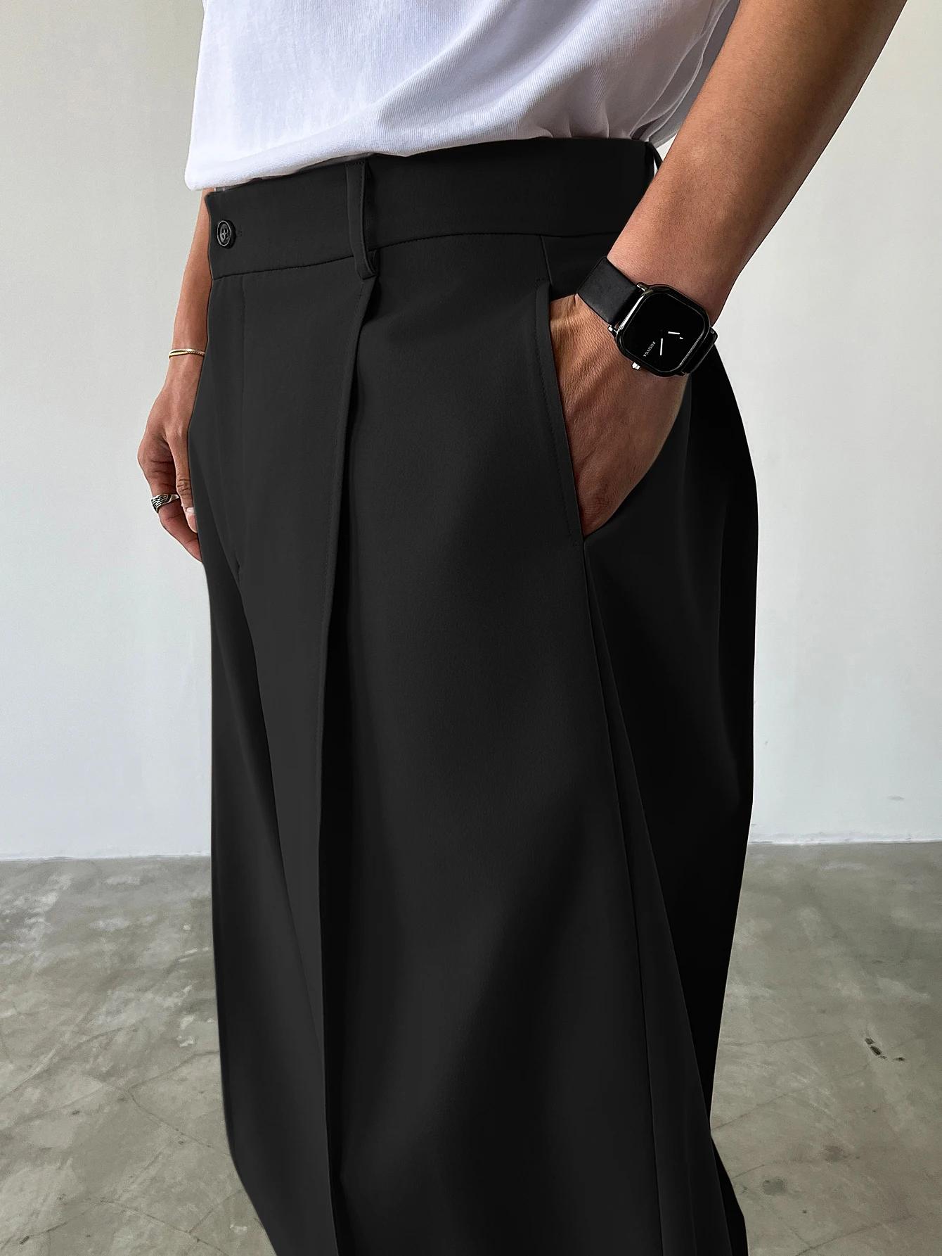 Pantalon de costume pour homme taille haute