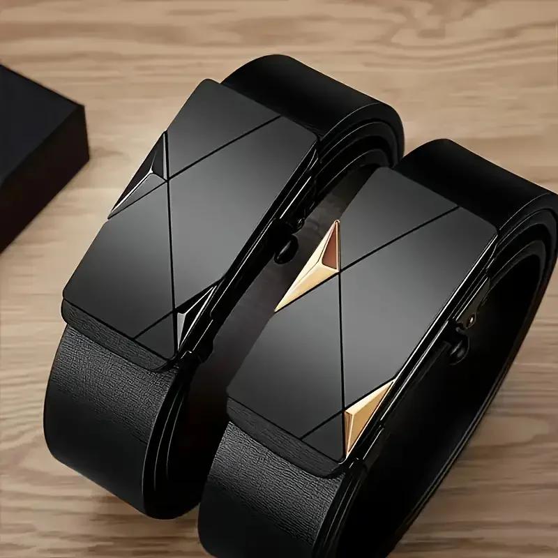 Ceinture élégante en cuir PU pour hommes – Ceintures à la mode pour la vie quotidienne