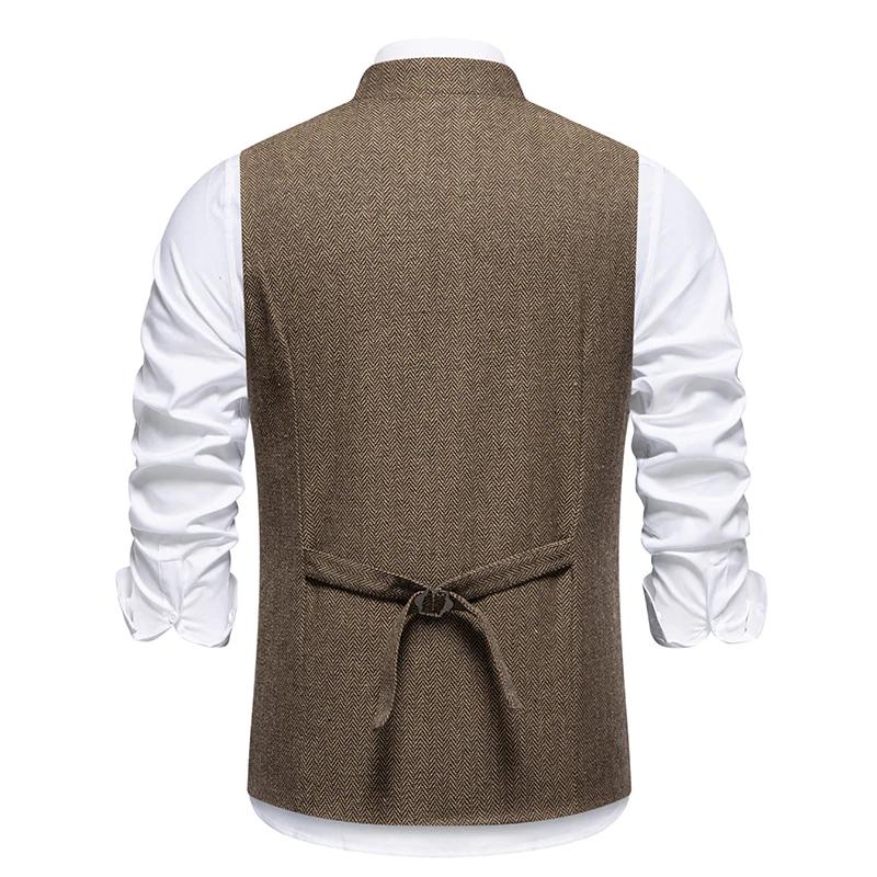 Gilet vintage à chevrons pour hommes