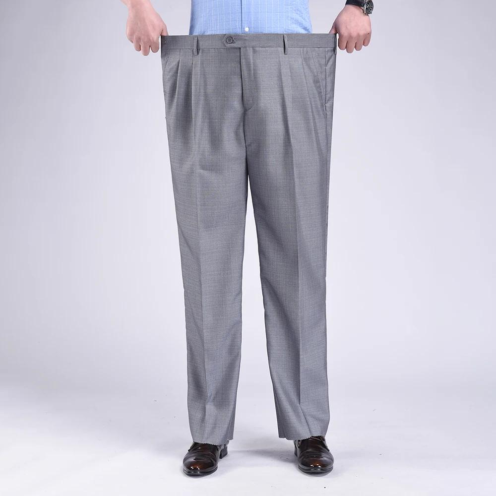 Pantalon de costume noir résistant aux rides pour hommes