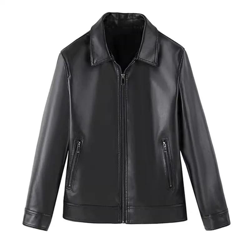 Veste en cuir de style coréen pour hommes