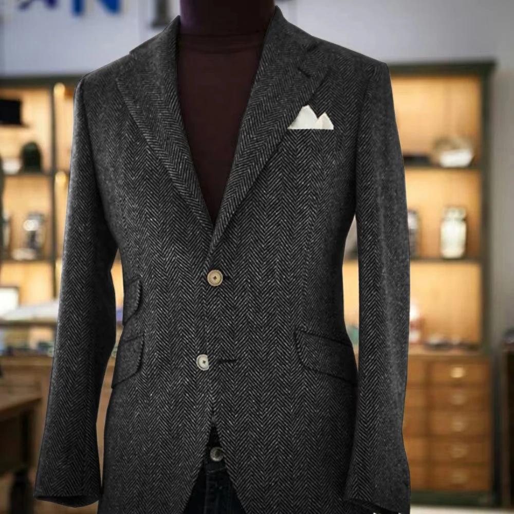 Veste de costume à chevrons pour hommes