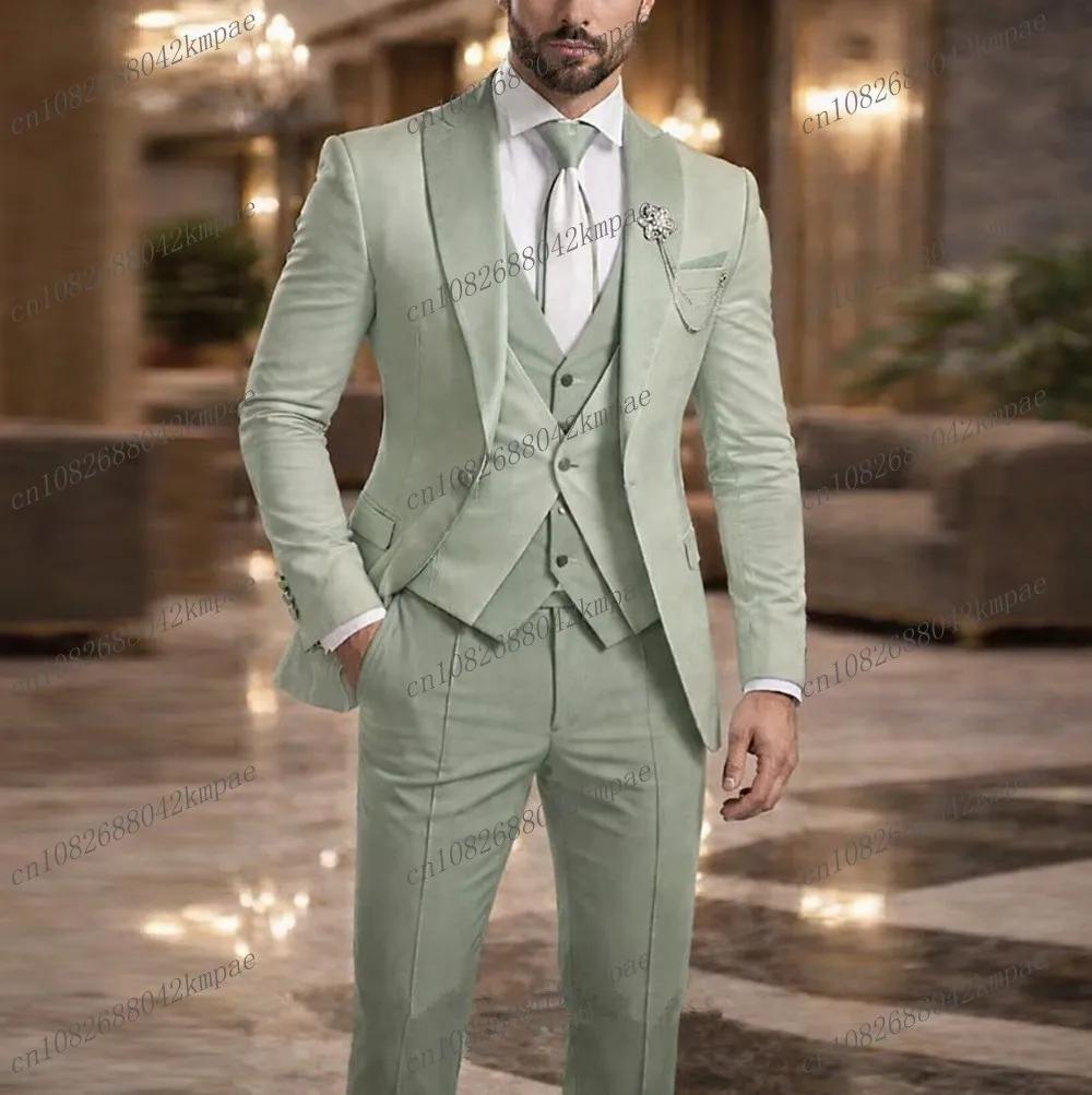 Nouveau costume formel vert menthe pour homme